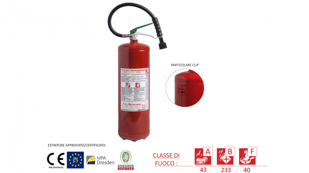 Estintore a schiuma da 9 litri